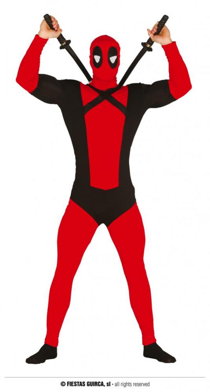Anti-héros noir et rouge taille M/L