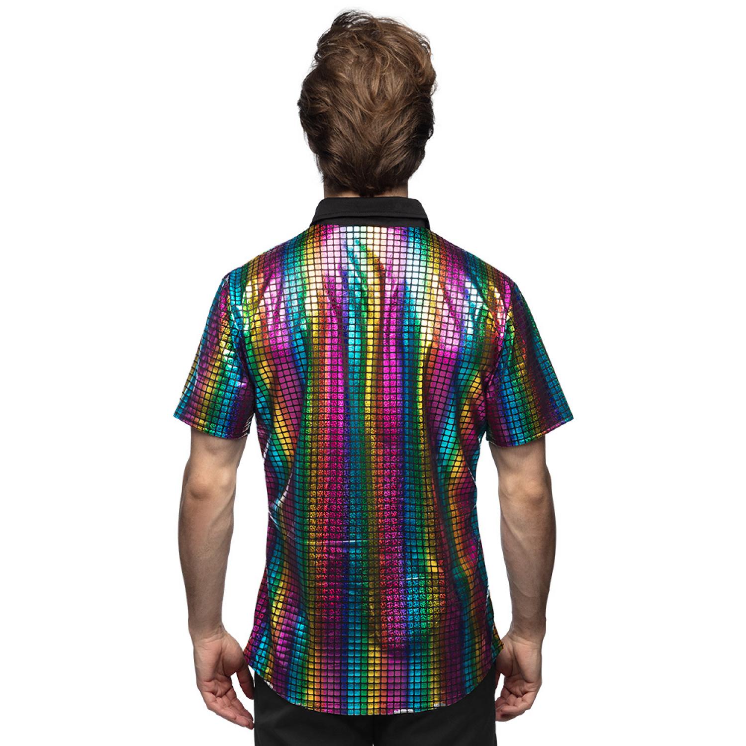 Chemise disco Diamond multicolore taille M