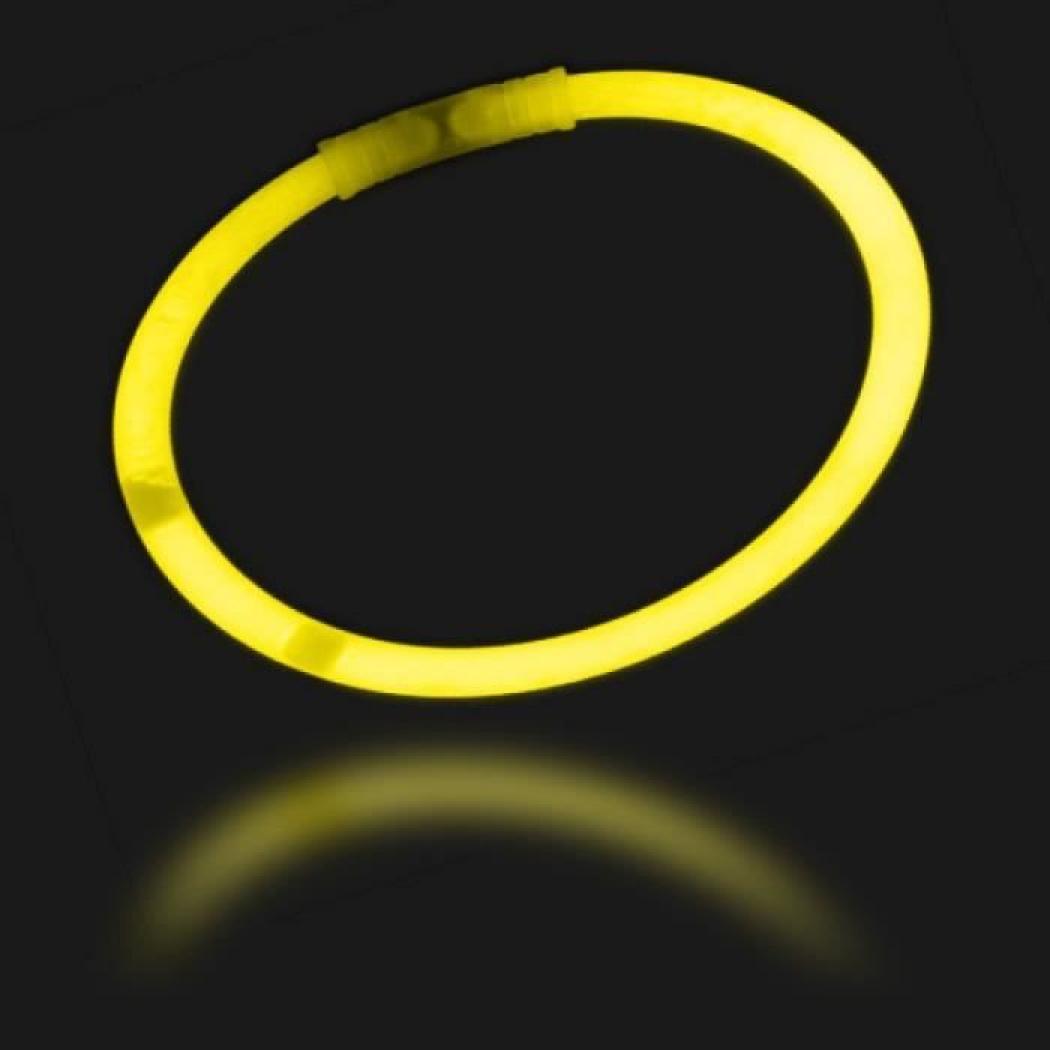 100 bracelets lumineux fluo jaune