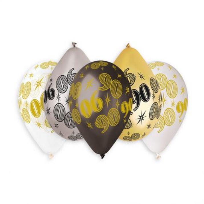 8 ballons jubilé anniversaire 90 ans diamètre 28cm