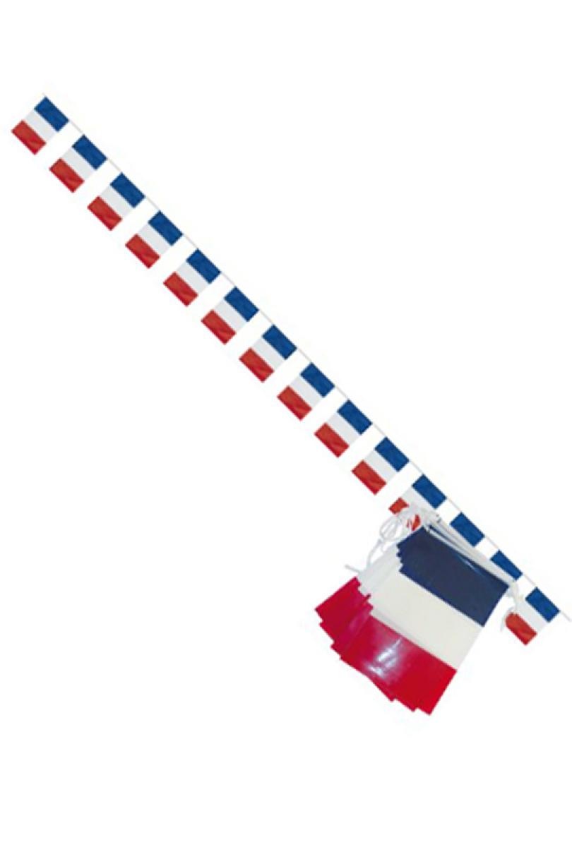 Guirlande plastique 10m France 20 pavillons