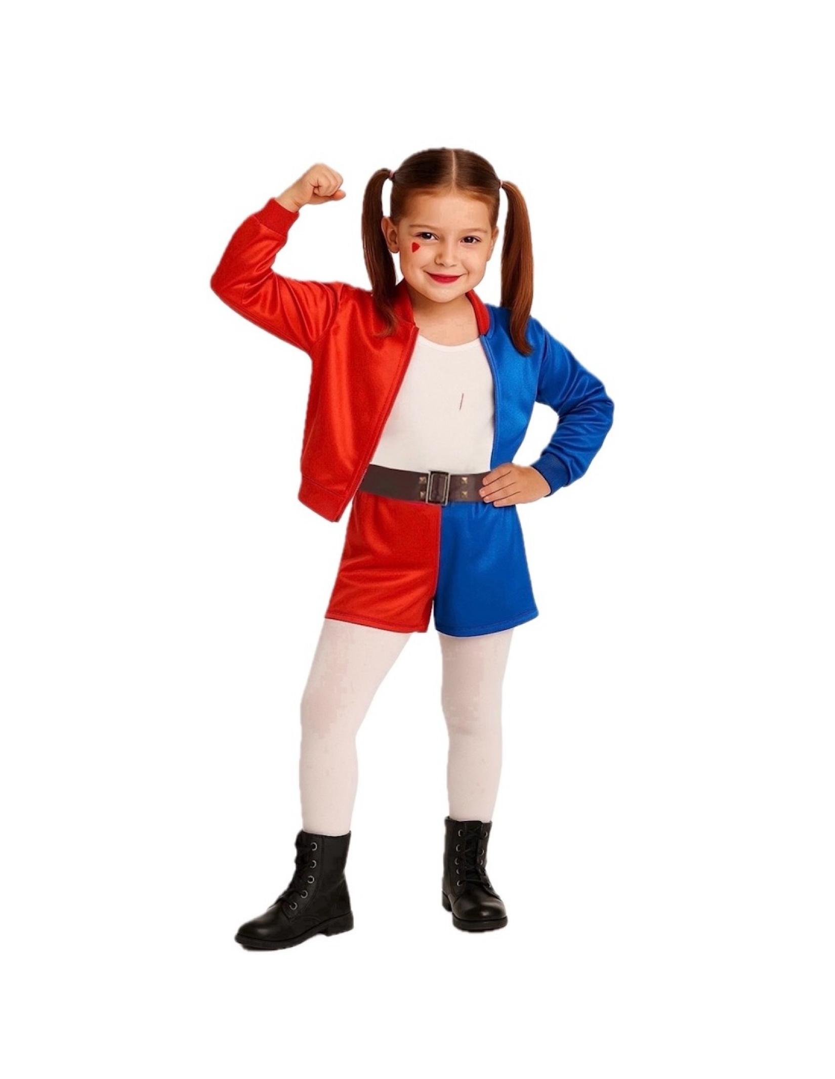 Harley Quinn roge et bleu taille 8/10 ans