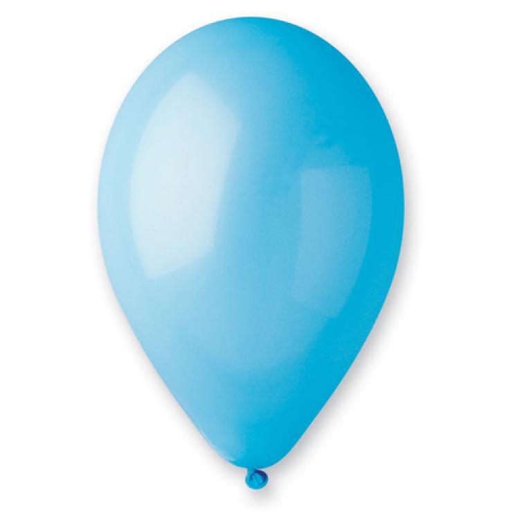 100 ballons latex 28 cm bleu ciel