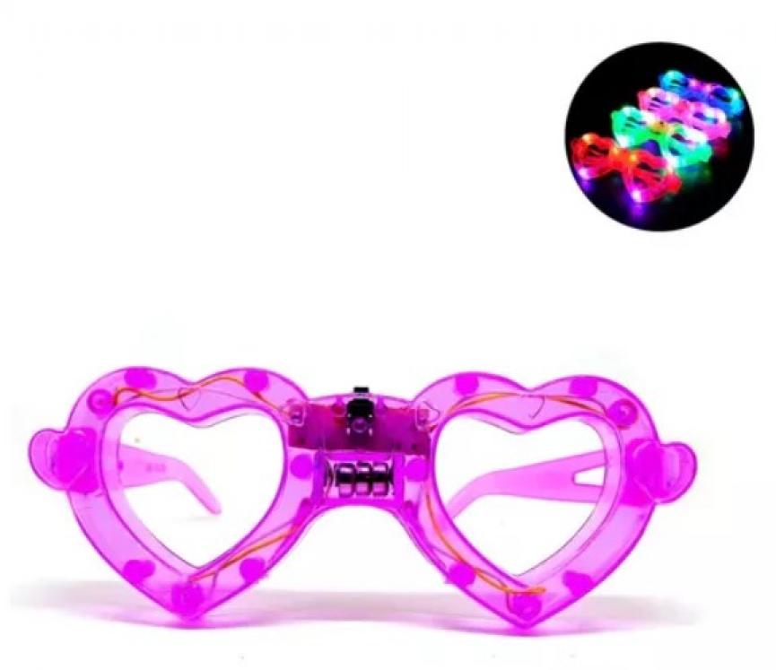 Lunettes coeur LED lumineuses enfant