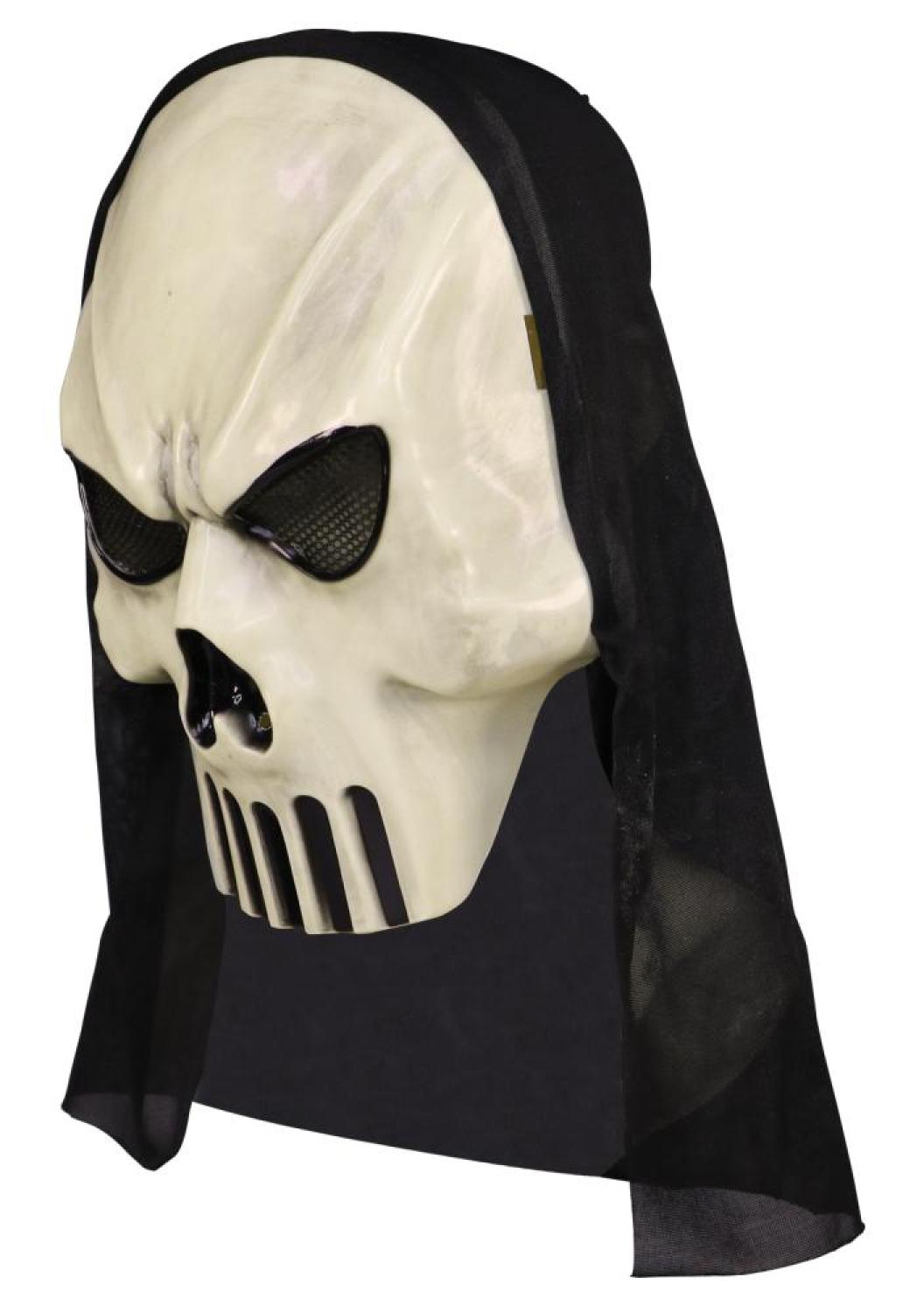 Masque crâne punisher avec capuche