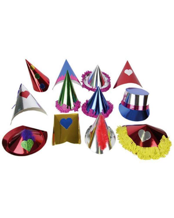 10 chapeaux carton adulte