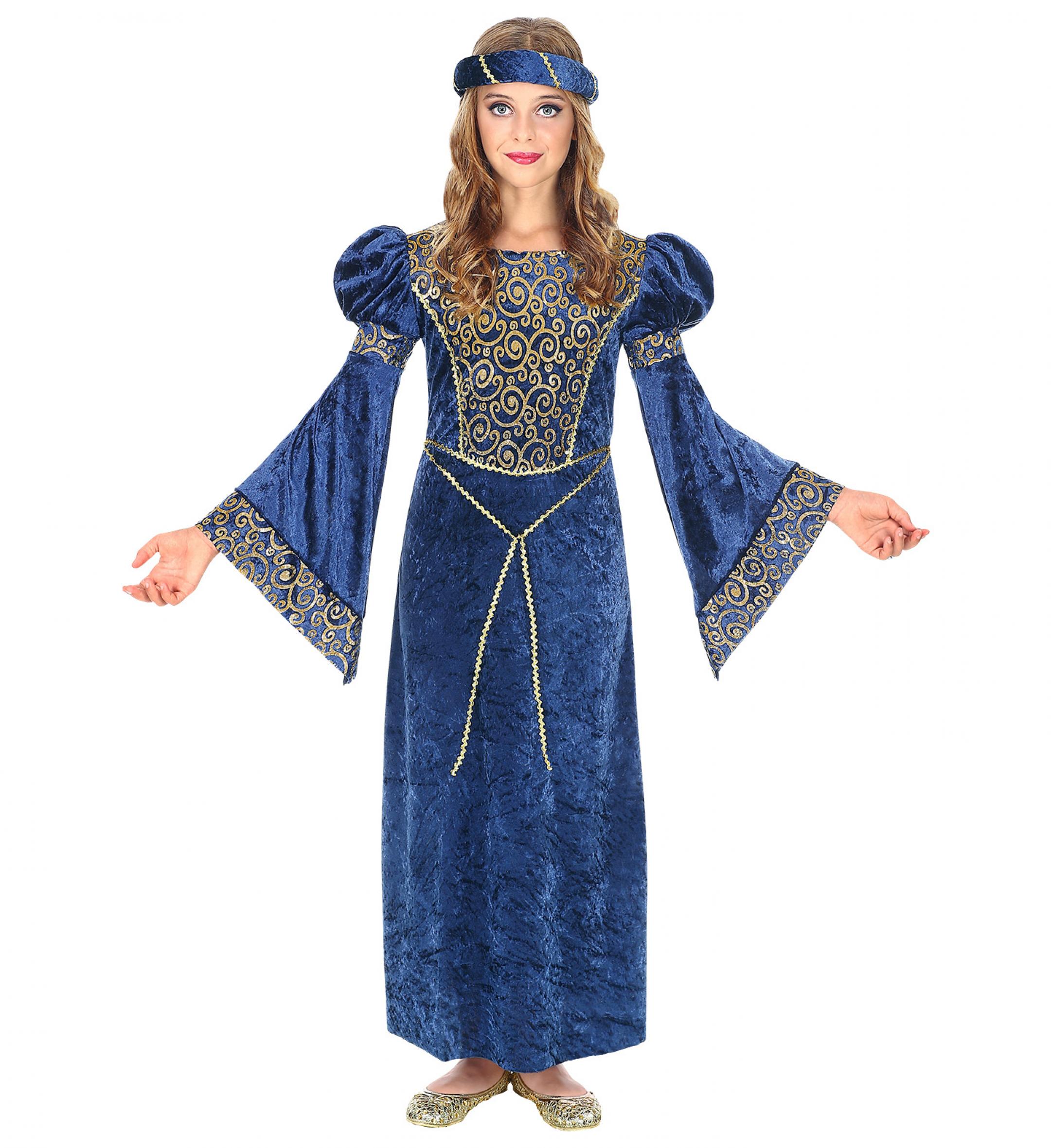 Lady Renaissance bleue et or taille 8/10 ans