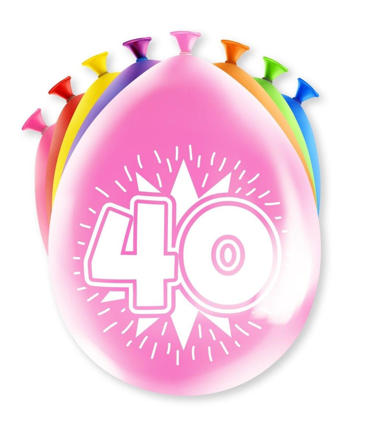 8 ballons jubilé anniversaire 40 ans diamètre 28cm