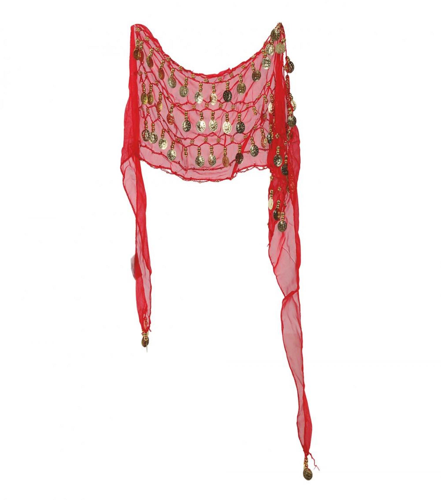 Ceinture pièces orientale rouge