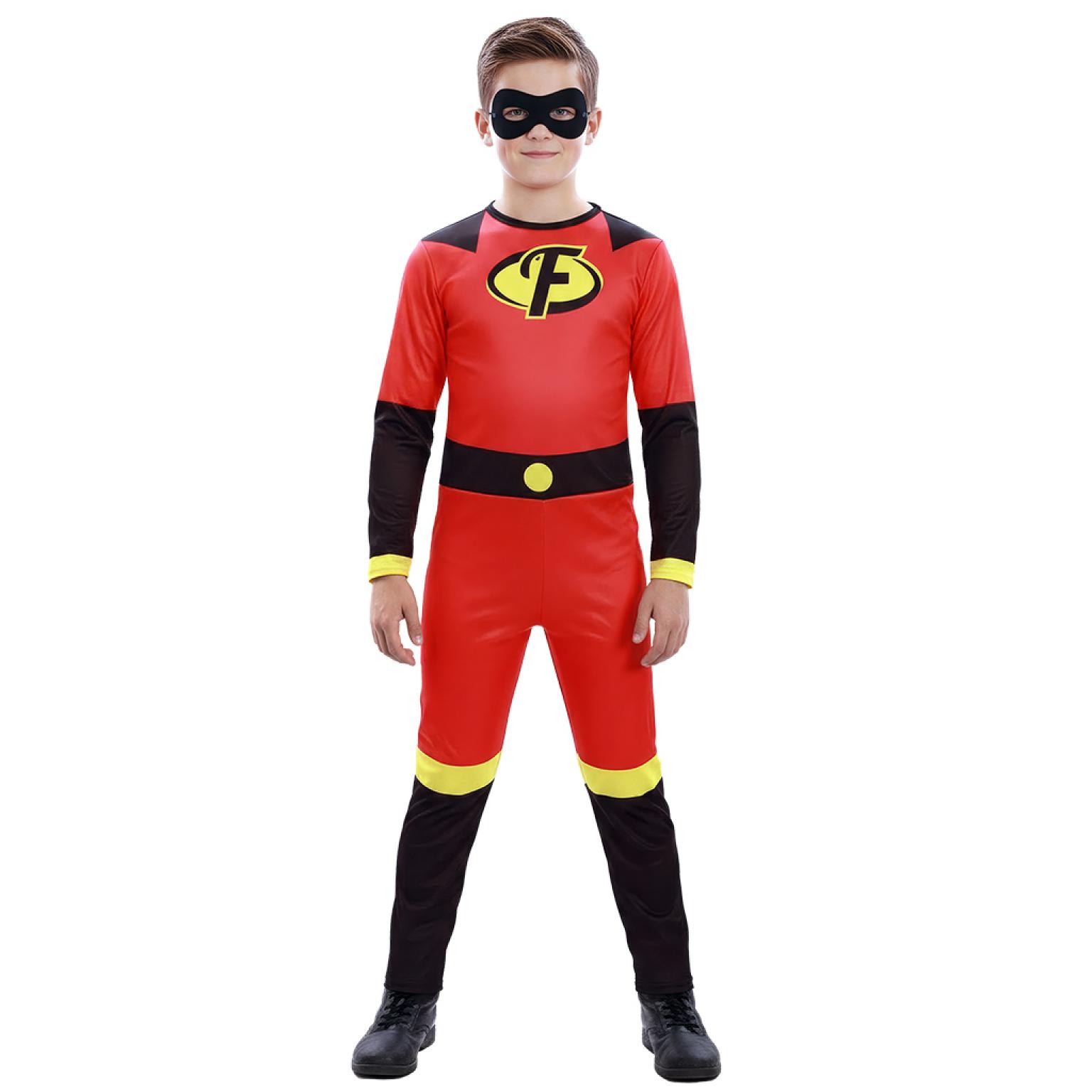 Super-héros famille indestructible rouge enfant mixte taille 5/6 ans