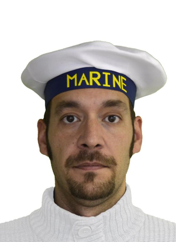 Béret marin tissu imprimé Marine