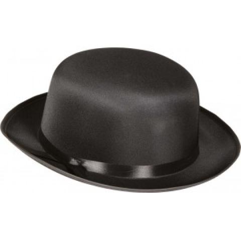 Chapeau melon satiné noir