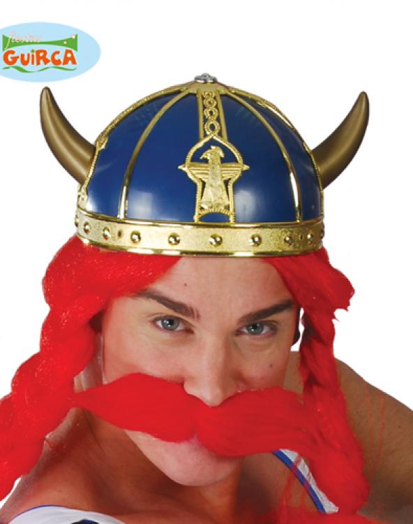 Casque viking bleu