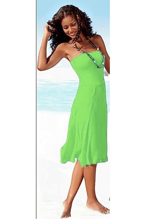 Robe verte bustier Marge taille 36 à 40