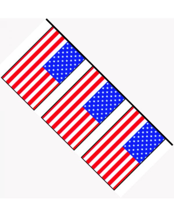 Guirlande plastique usa 10m 20 pavillons