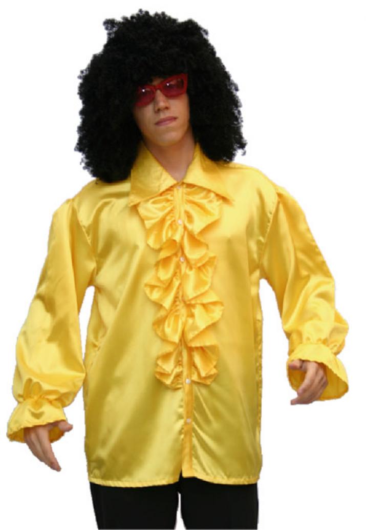 Chemise disco jaune taille L