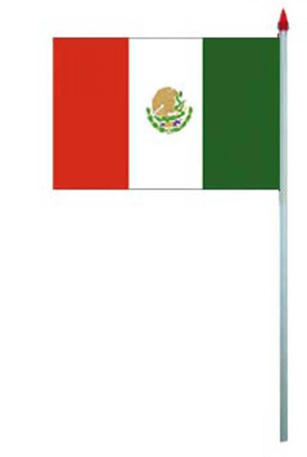 Drapeau plastique mexique 9.5x16 cm