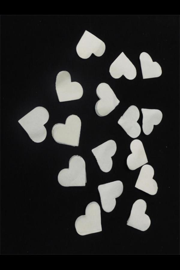 Canon à confettis Coeur blanc 60 cm