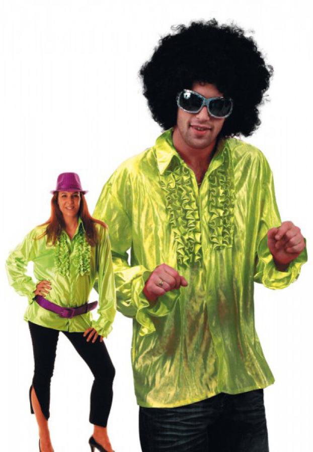 Chemise disco vert pomme M/L