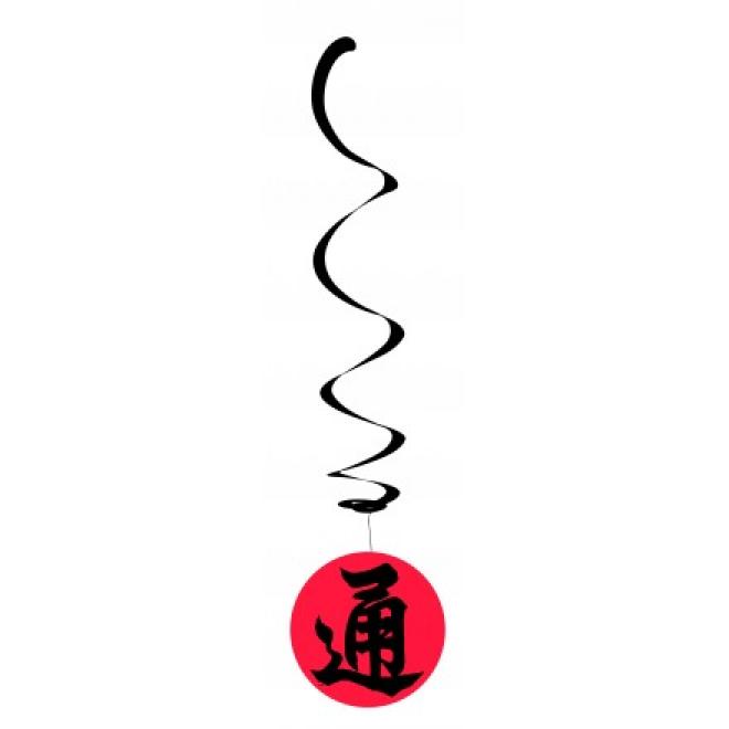 Lot de 6 suspensions sigle Chinois 80cm