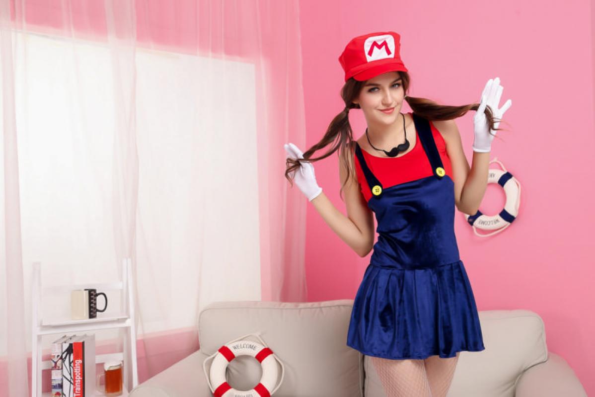 Super Mario Girl velours taille S/M
