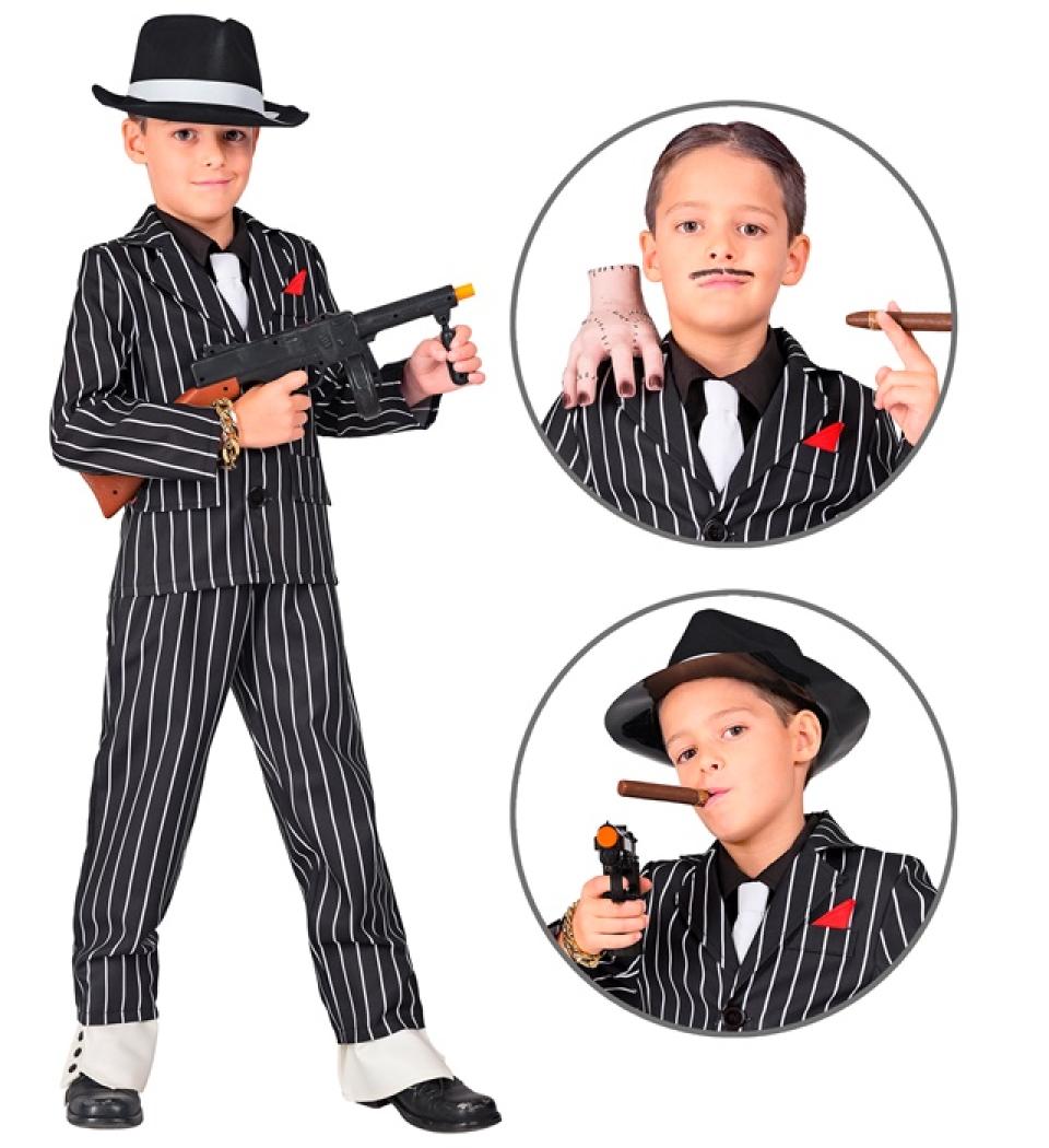 gangster à rayures ou Gomez Addams taille 5/7 ans