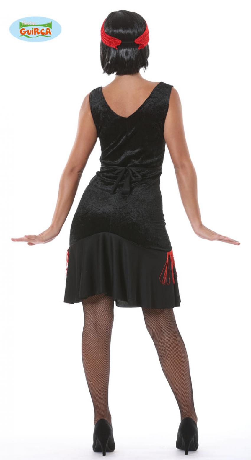Robe Charleston noire et rouge taille XL