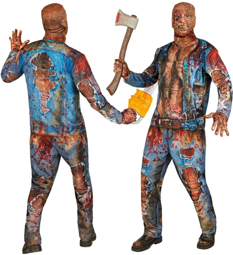 Déguisement effet réaliste zombie imprimé Fast Costume intégral taille XXL