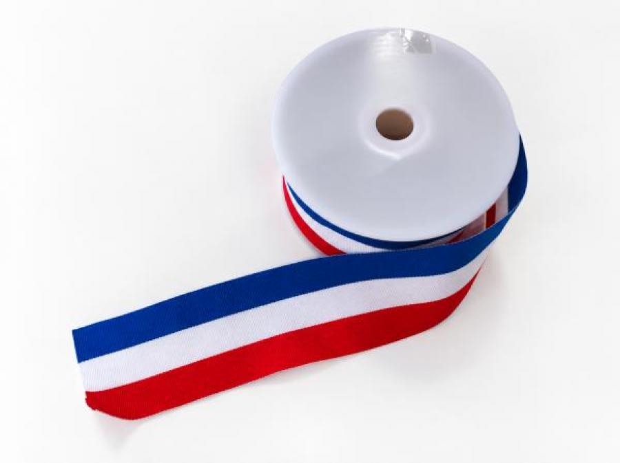 Ruban tricolore 50mm x 25 mètres pour inauguration mairie collectivités