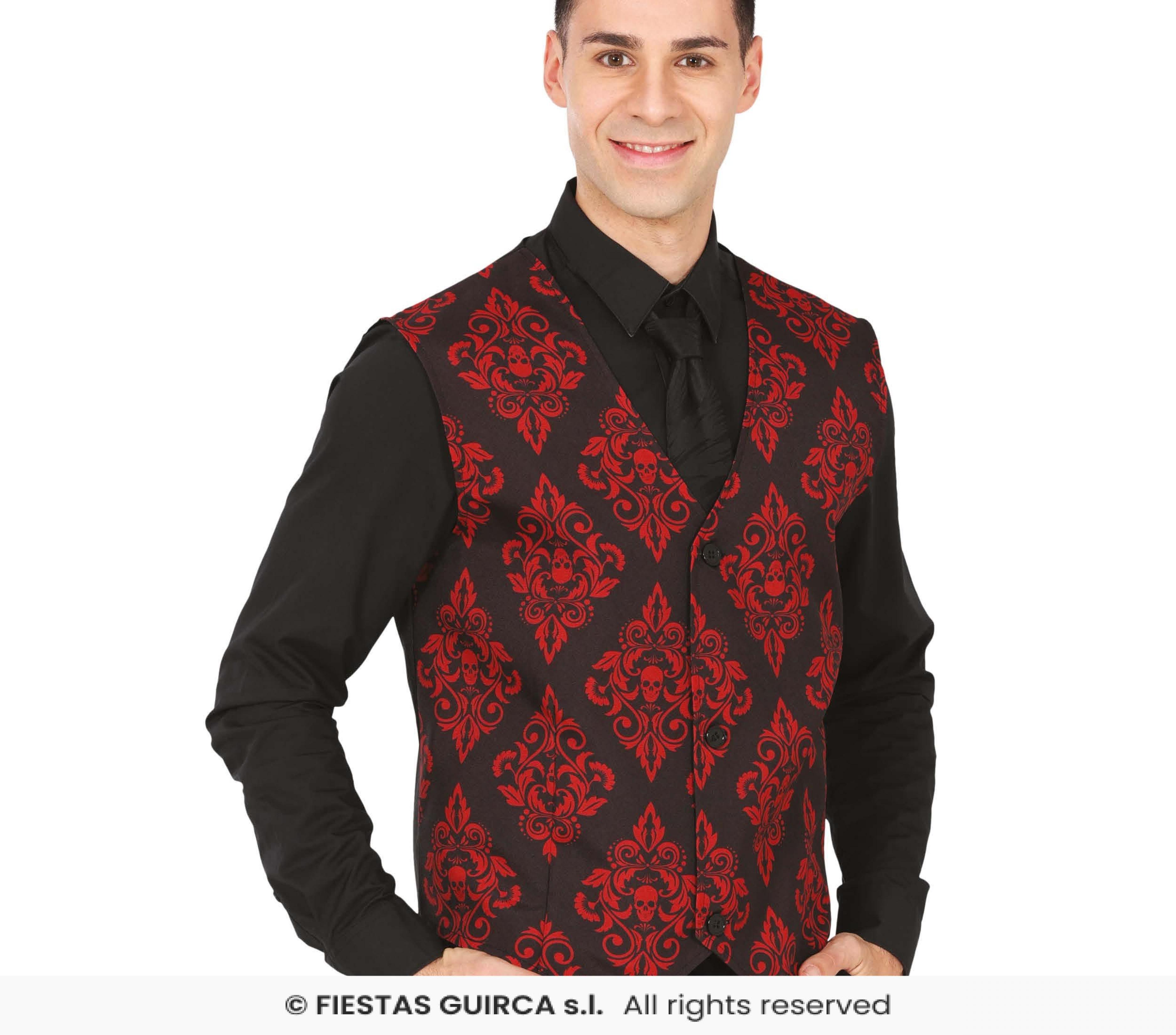Gilet rouge et noir de vampire taille M/L