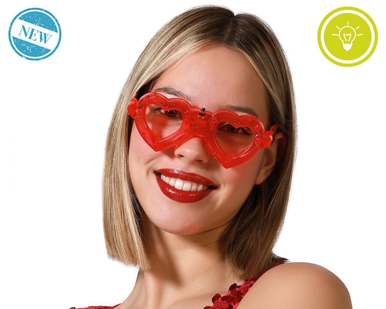 Lunettes coeur LED lumineuses enfant