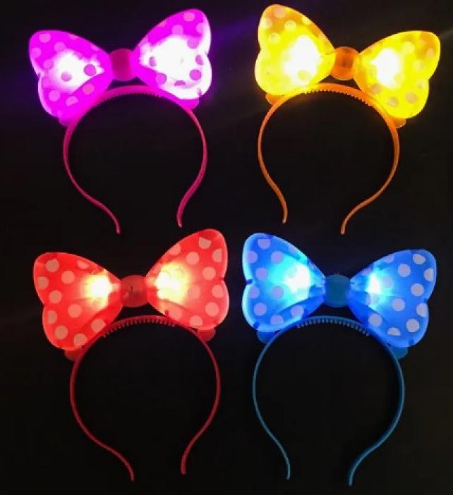 Serre-tête lumineux LED noeud papillon