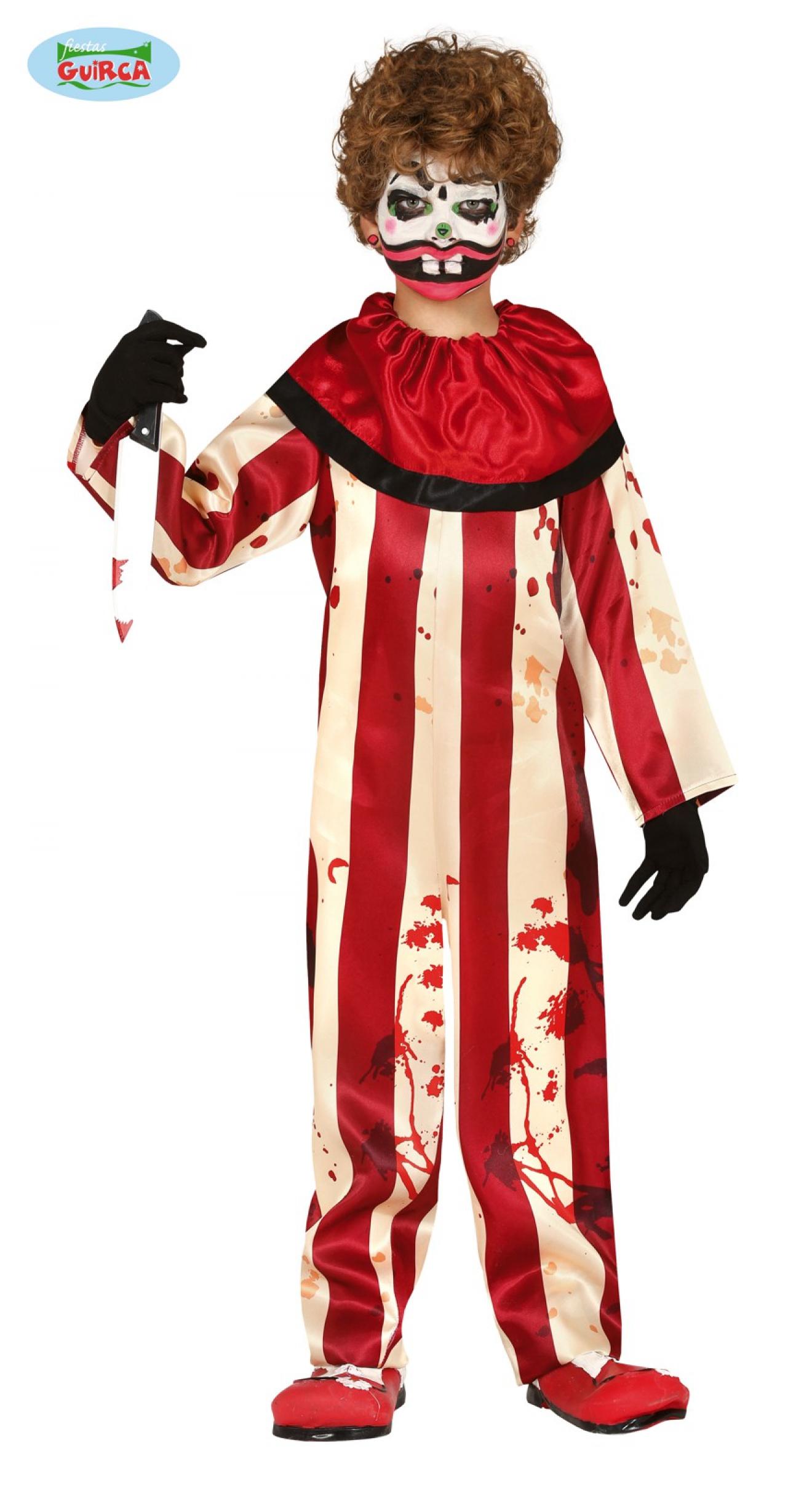 Clown rayé assassin garçon taille 7/9 ans