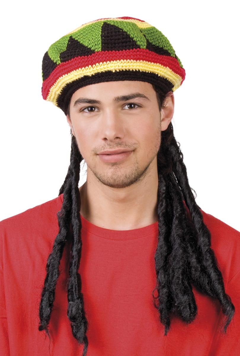Bonnet rasta avec dreadlocks