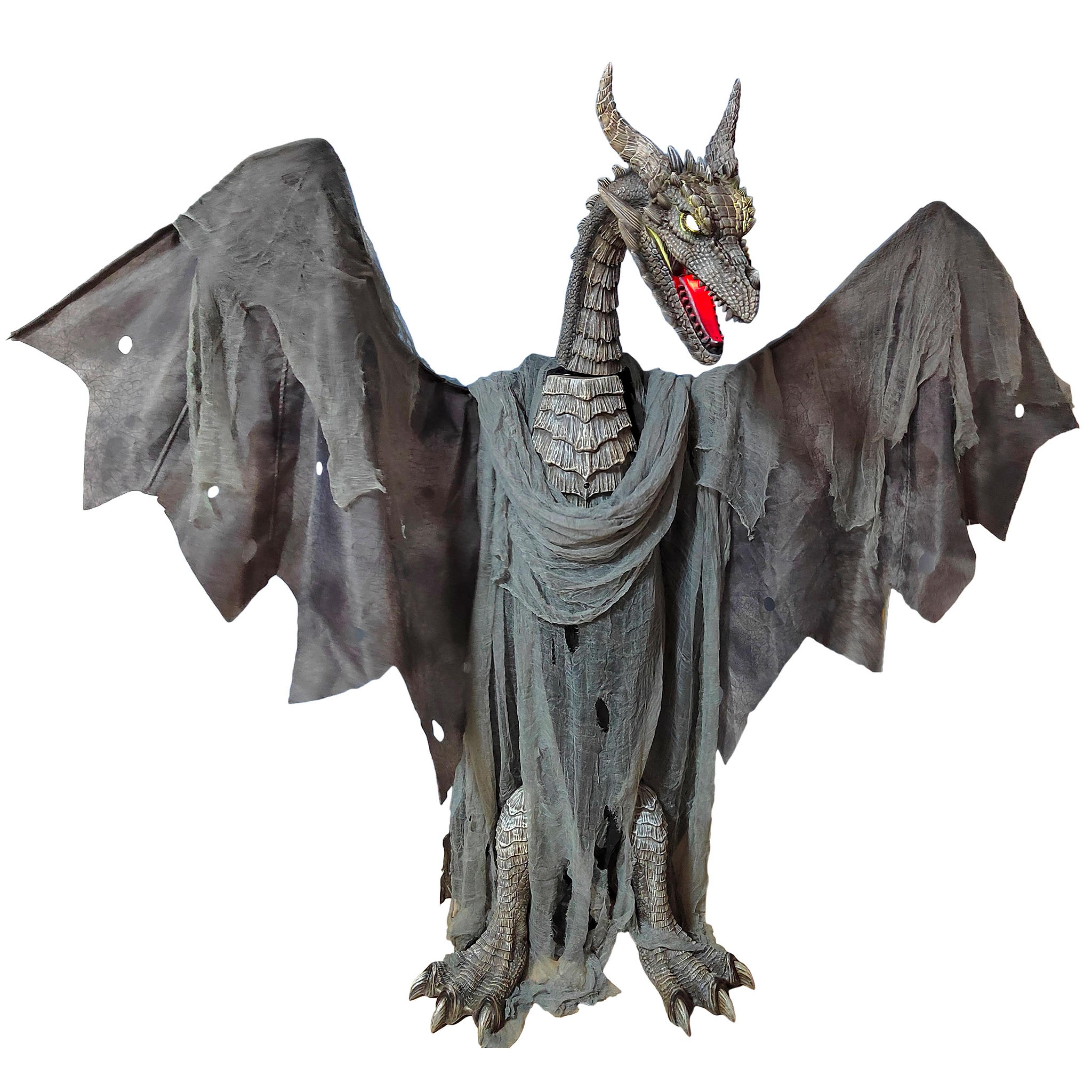 Automate dragon animé, sonore, lumineux 187cm 230V