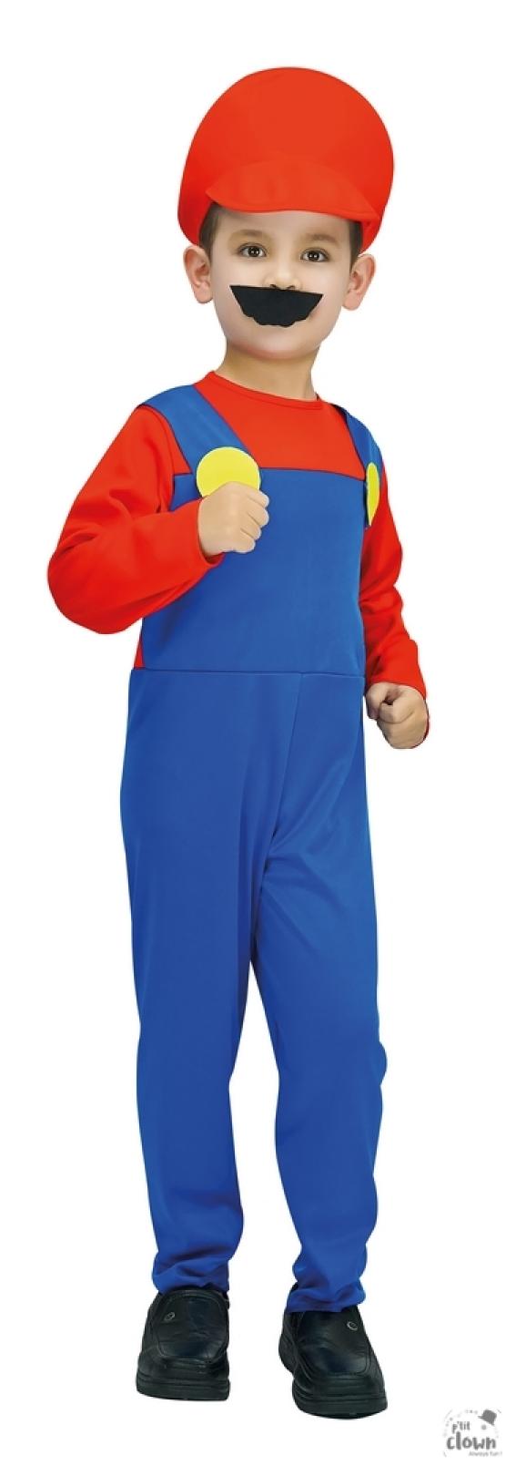 Plombier rouge enfant taille 5/6 ans