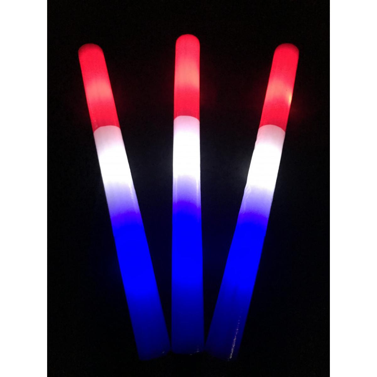 Baton lumineux 3 effets bleu/blanc/rouge