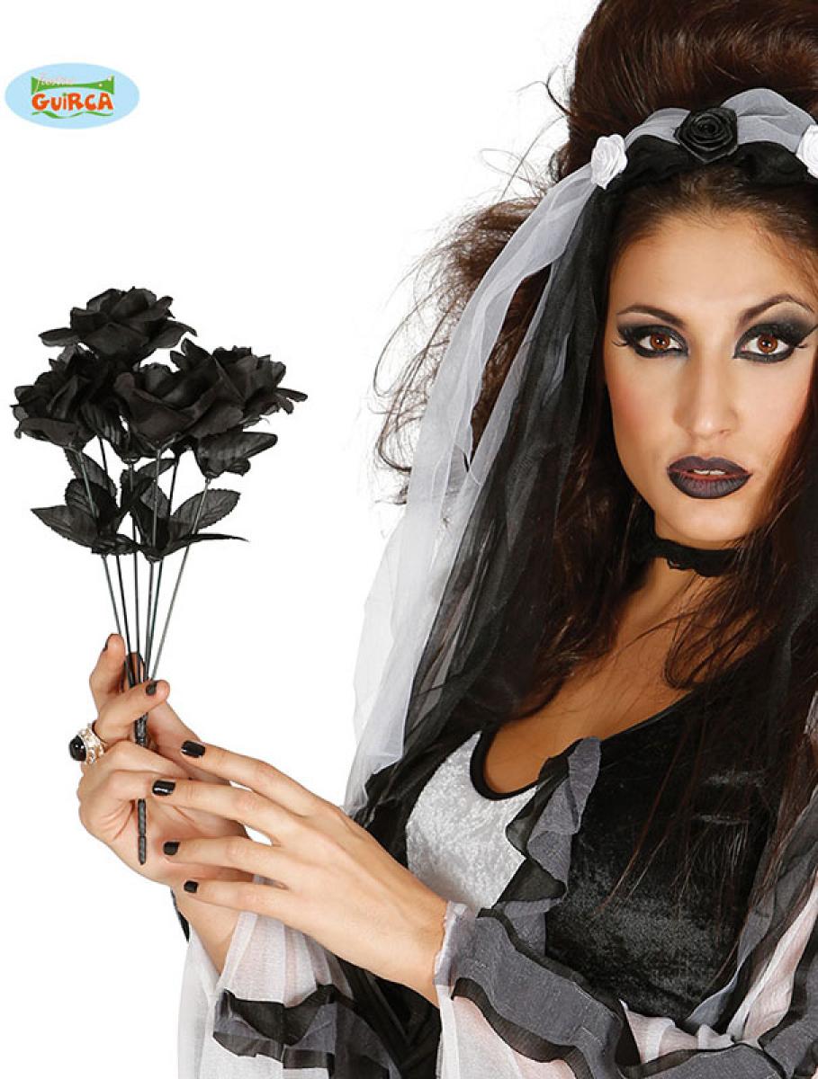 Déco bouquet de roses noires