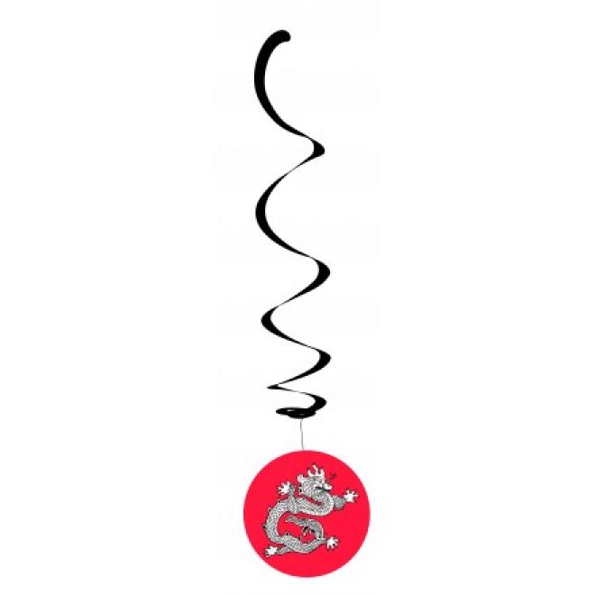 Lot de 6 suspensions dragon Chinois 80cm