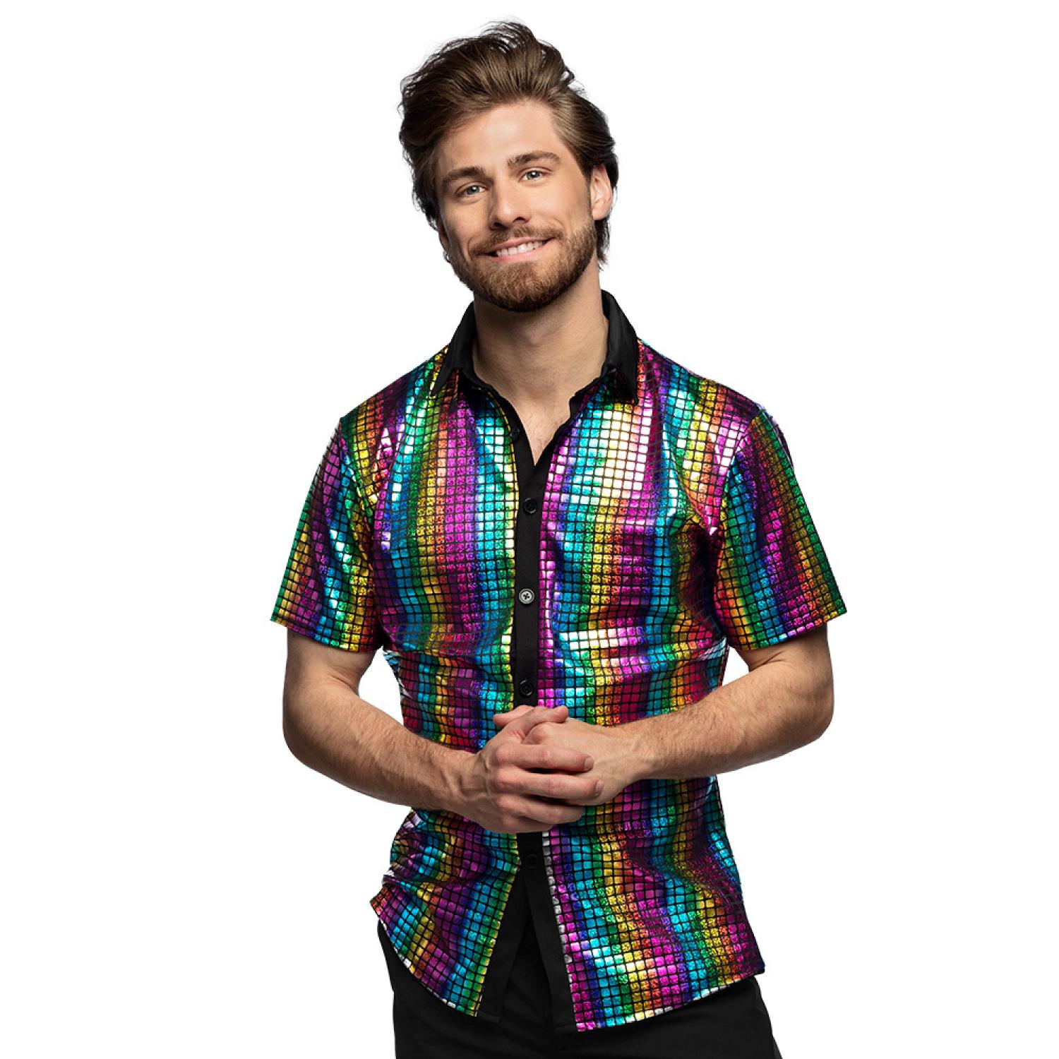 Chemise disco Diamond multicolore taille L