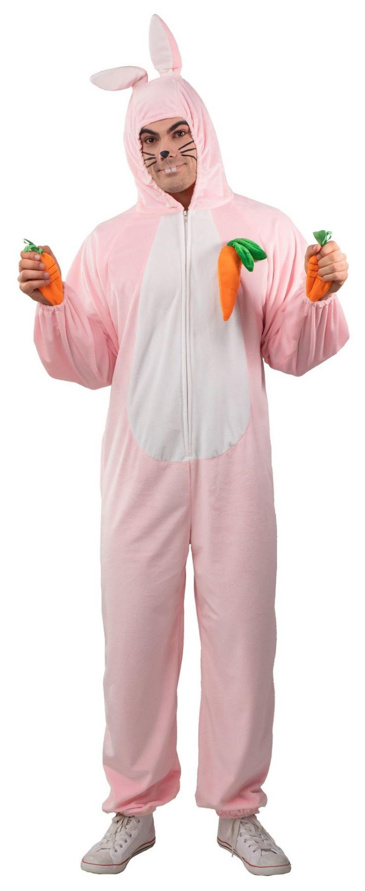Lapin rose et blanc taille M/L
