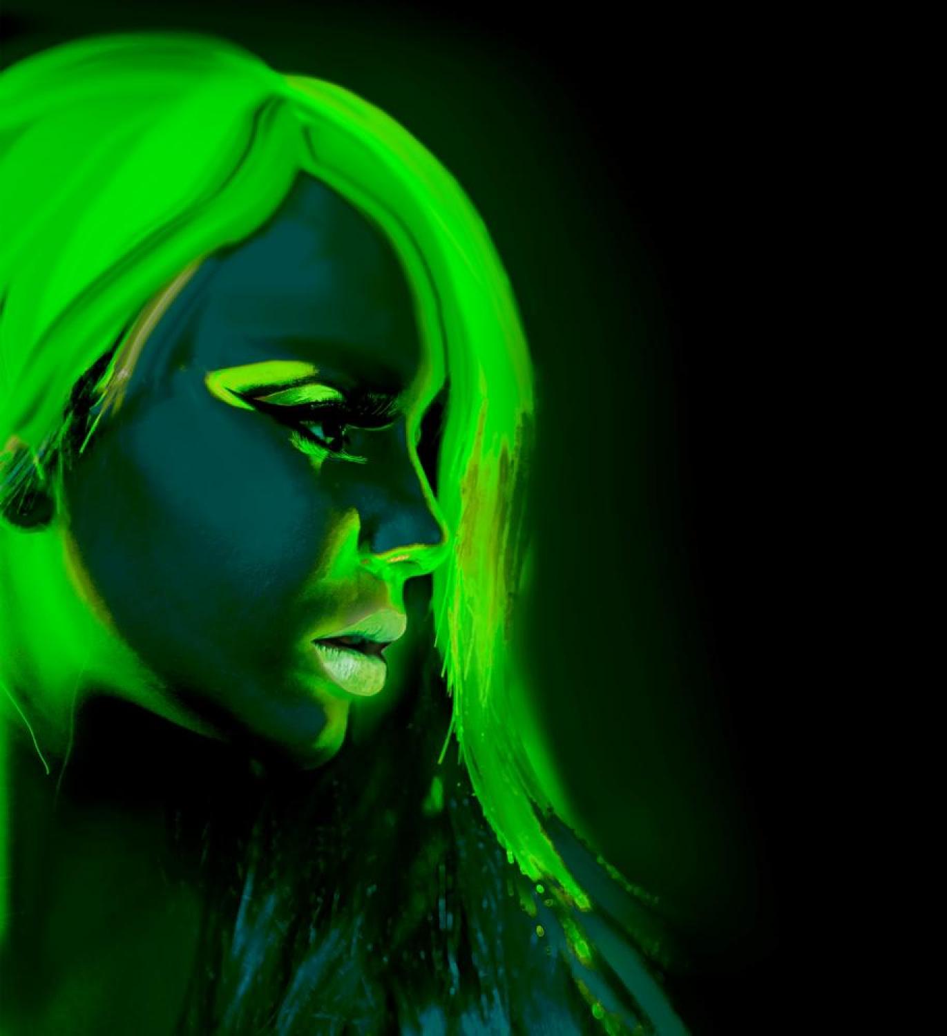 Tube maquillage fluo vert 30ml