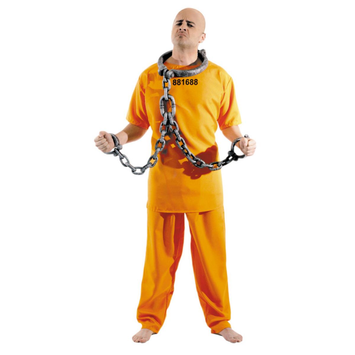 Déguisement de prisonnier orange taille M/L
