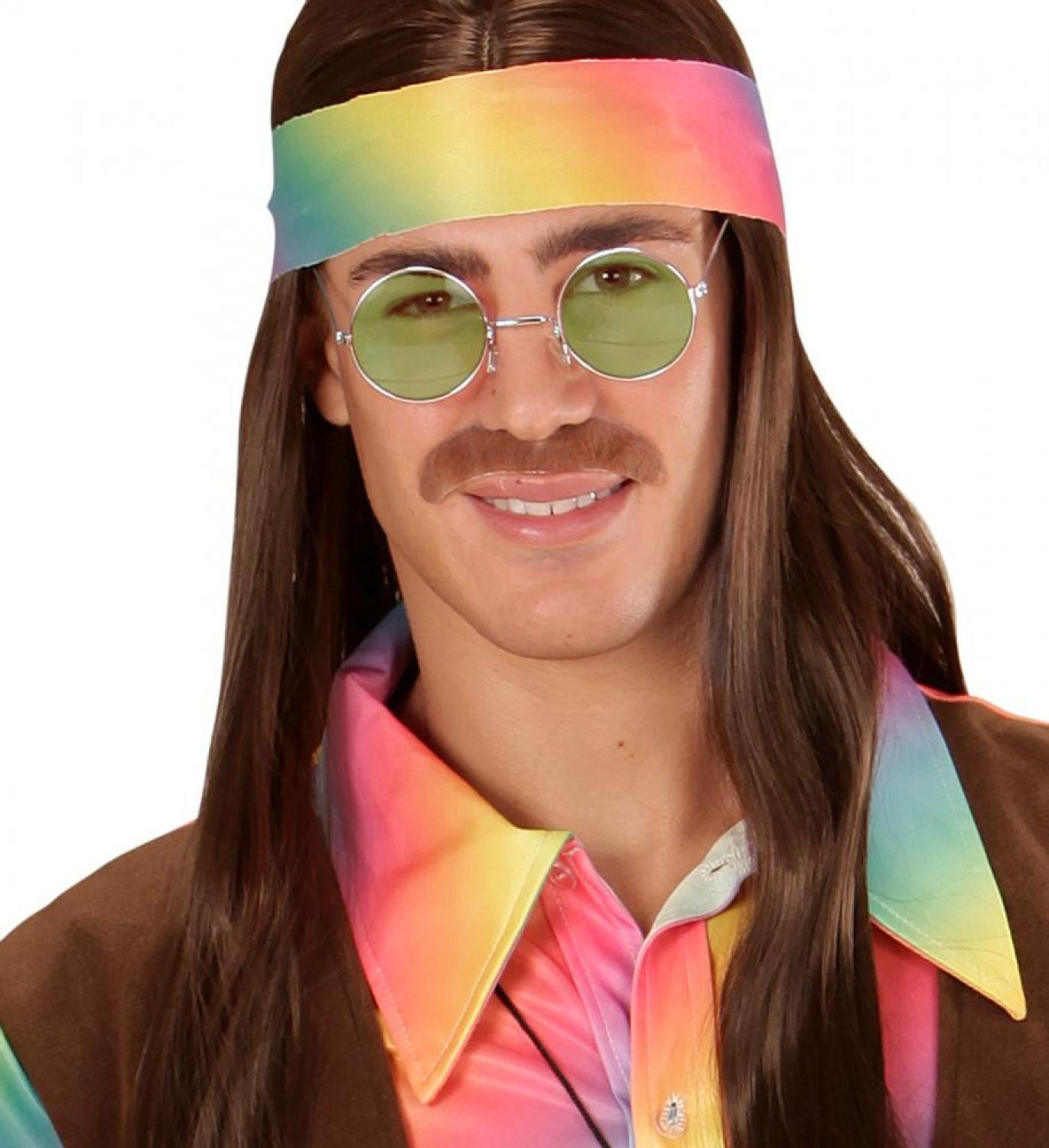 Lunettes hippie rondes géantes vertes (N13)