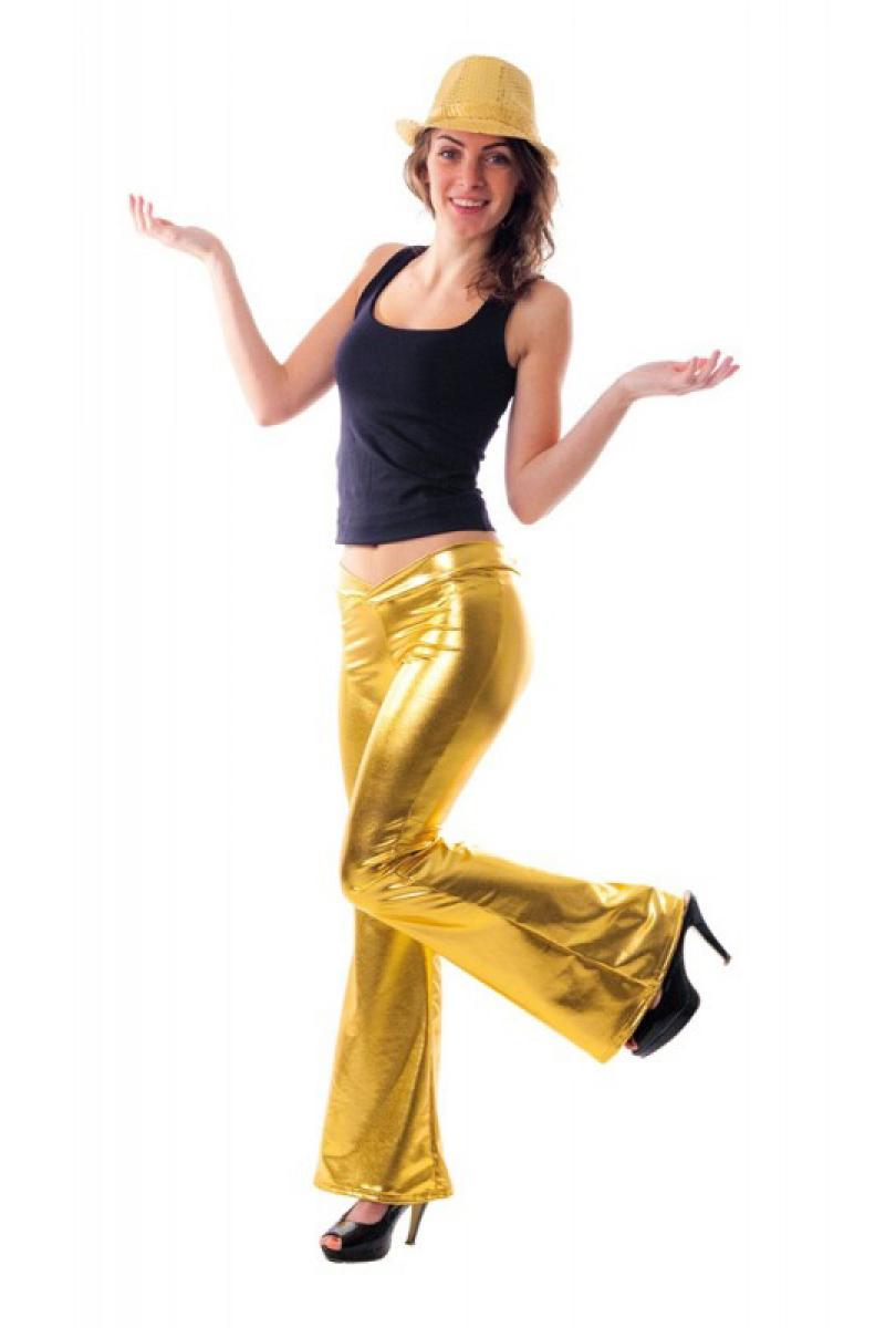 Pantalon disco or satiné taille M/L