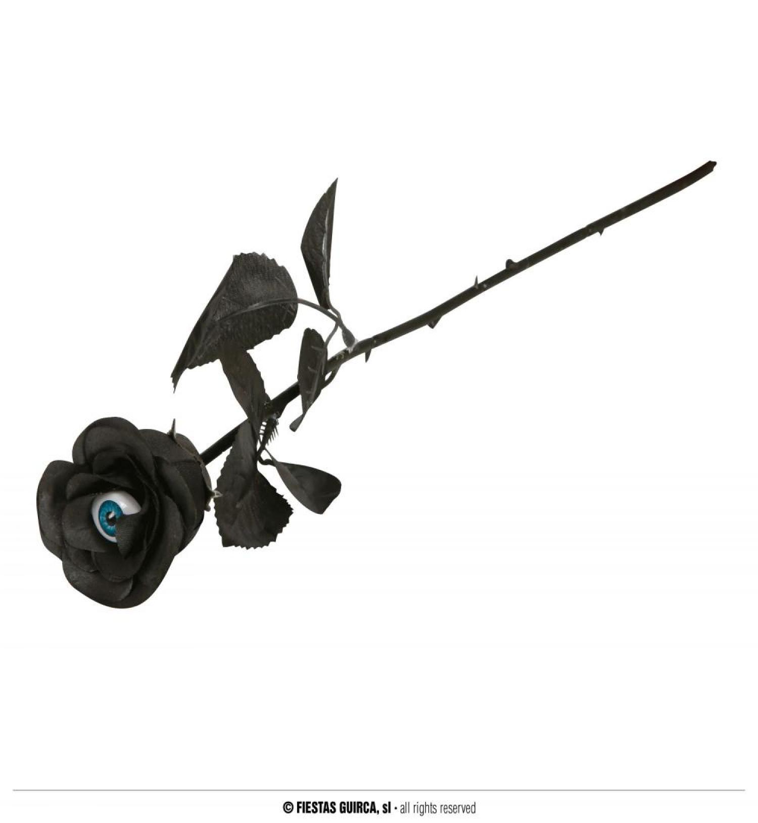 Rose fleur bleu foncé avec oeil à l'intérieur