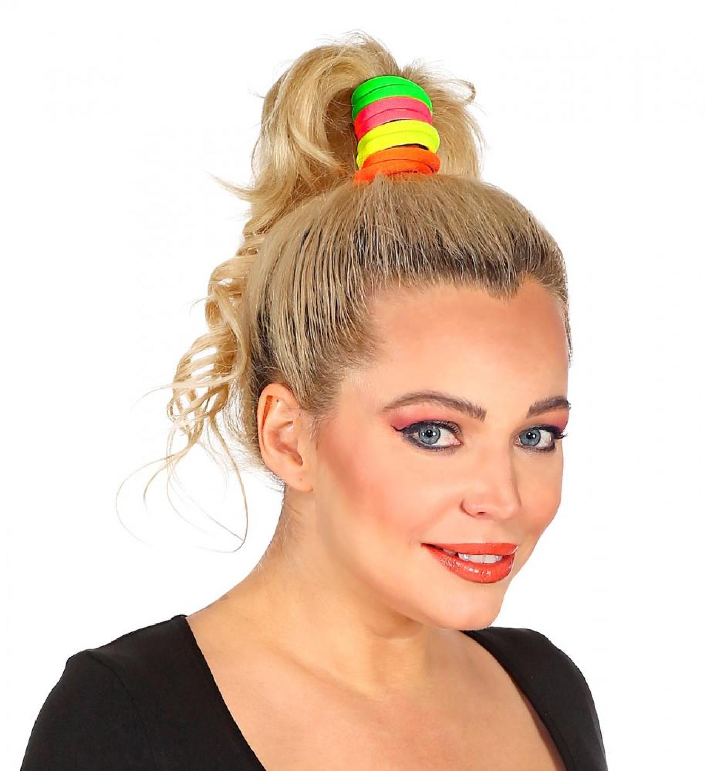 Lot de 8 élastiques à cheveux chouchous fluos