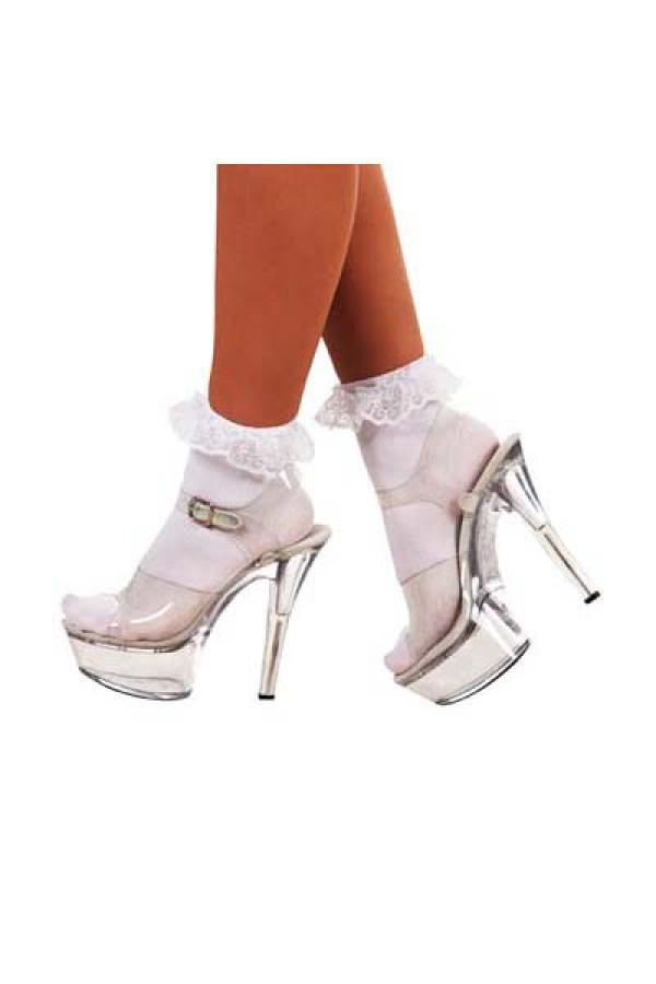 Mini chaussettes en dentelle blanches