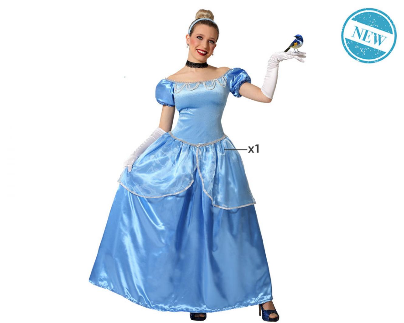 Princesse bleue de contes taille XL