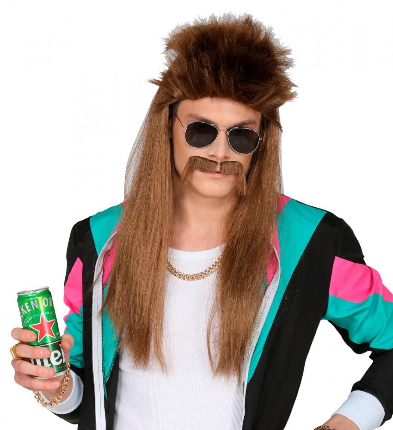 Perruque de beauf avec moustaches